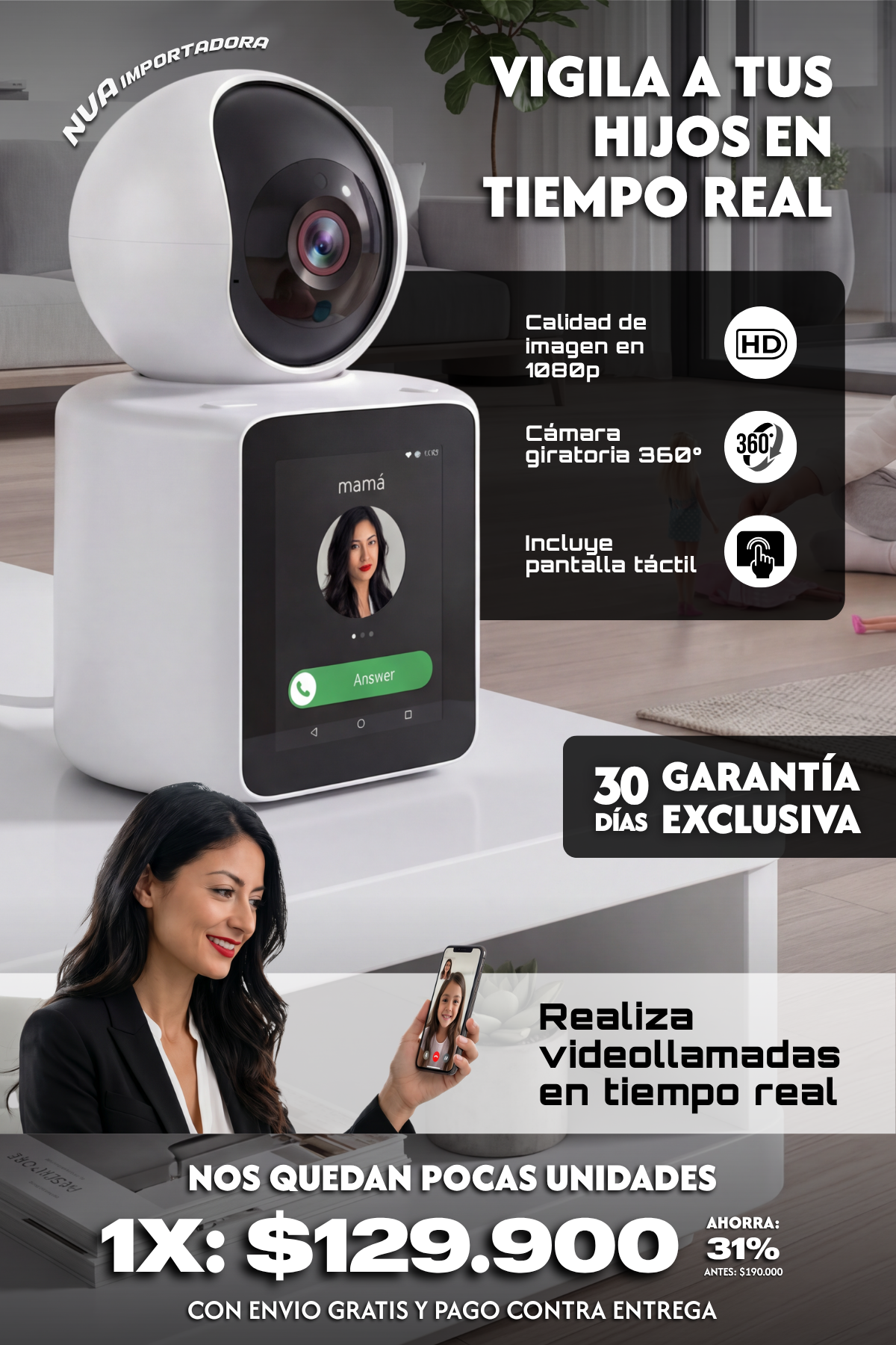CAMARA DE VIGILANCIA PARA VIDEOLLAMADAS