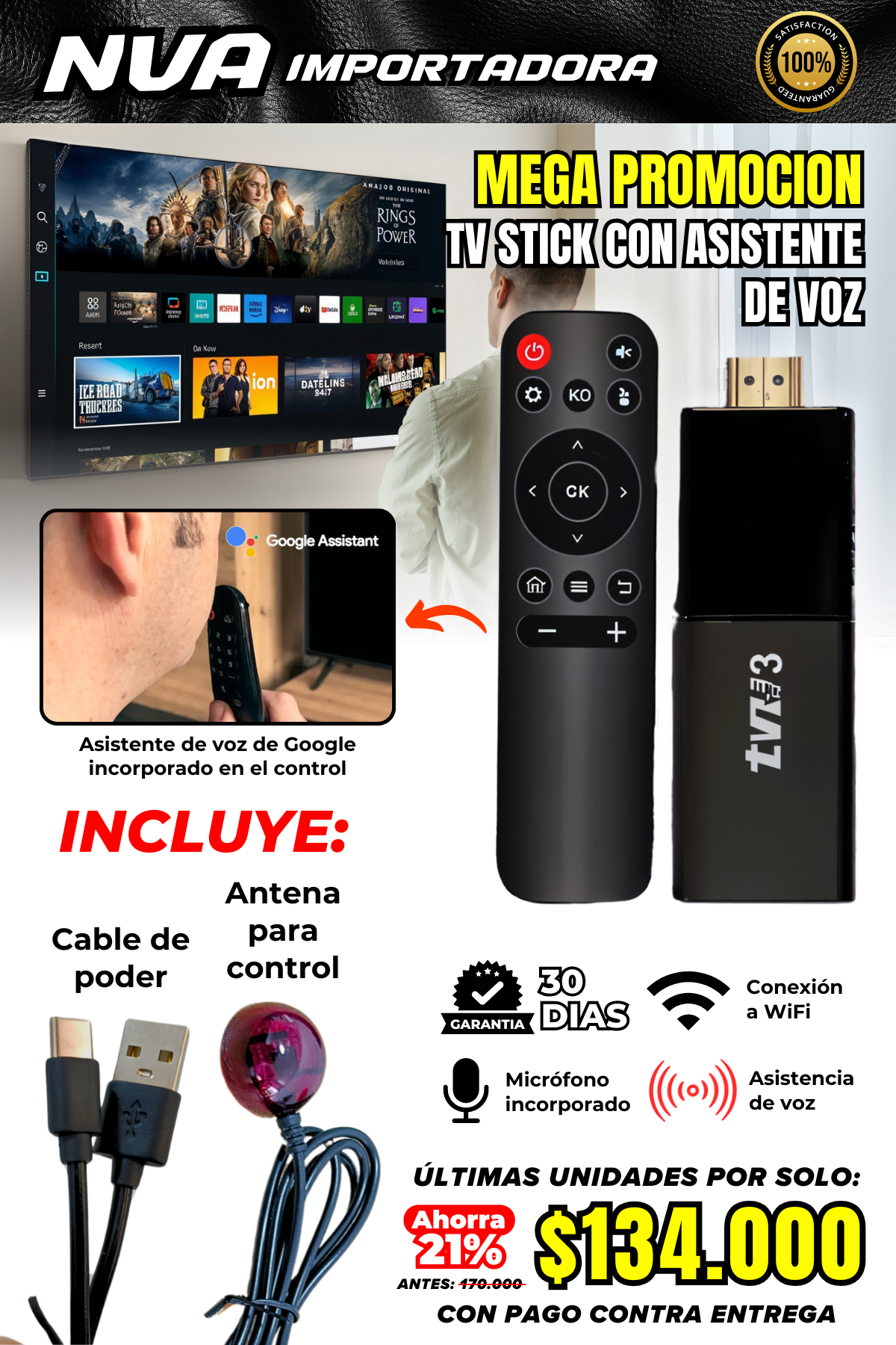 MEGA PROMOCION DE TV STICK CON ASISTENTE DE VOZ