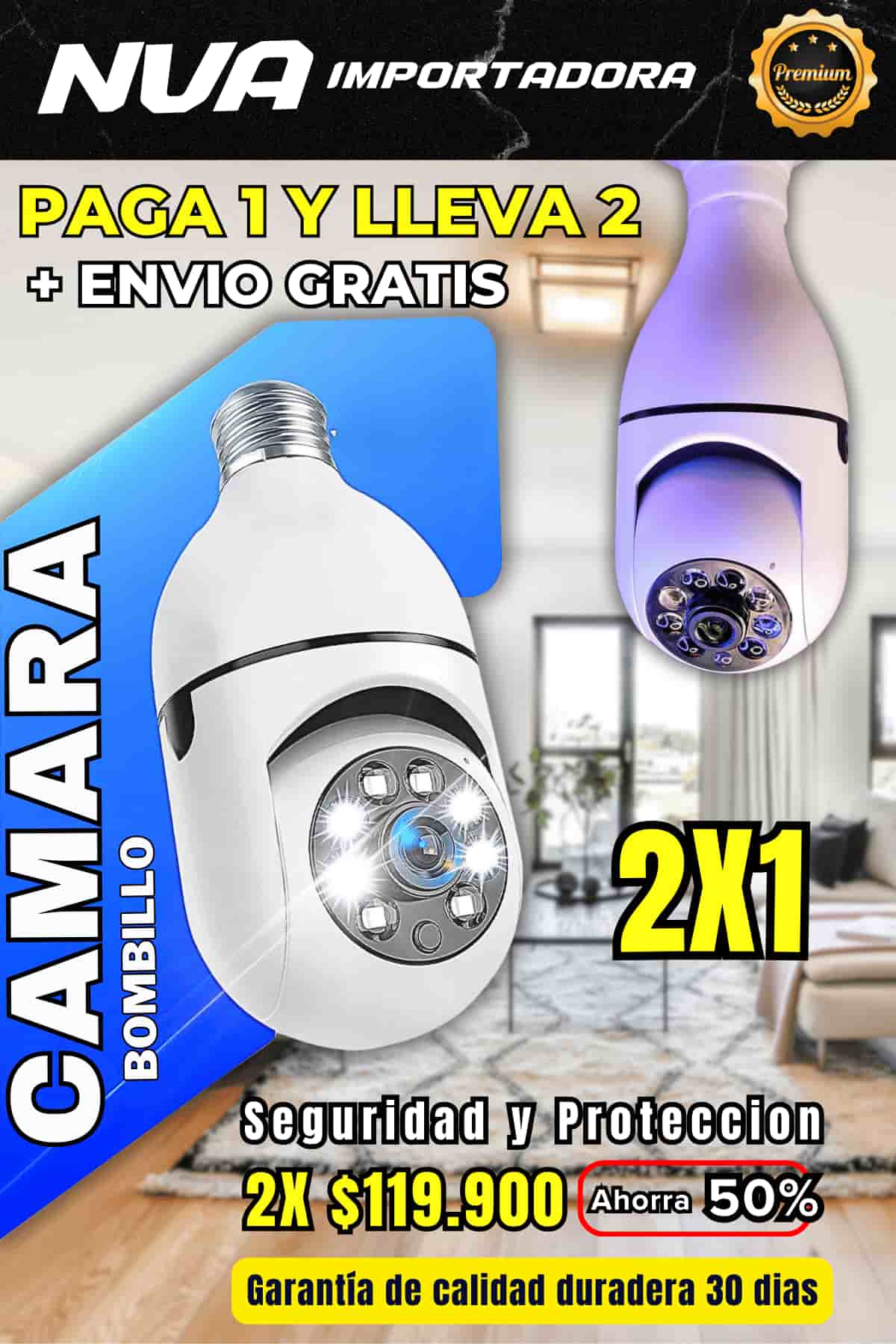 2X1 EN CÁMARA DE VIGILANCIA INTELIGENTE (V380 PRO) C3