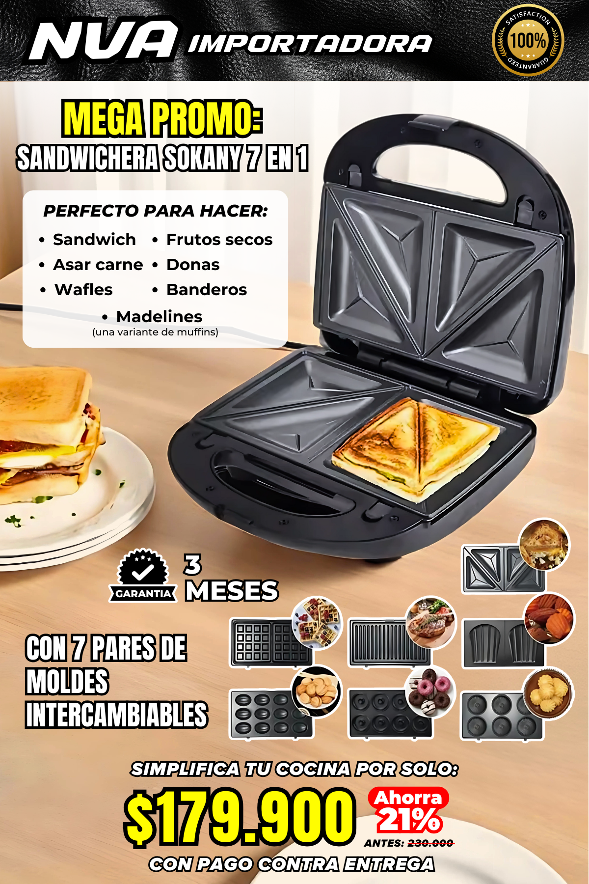 SANDWICHERA SOKANY 7 EN 1