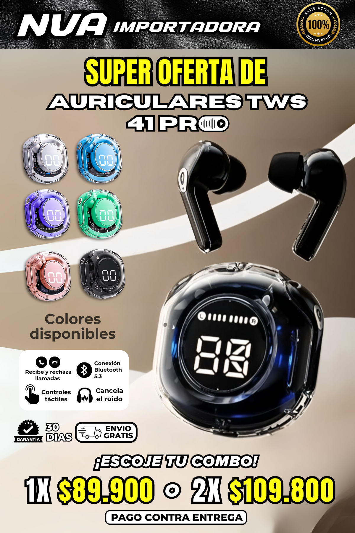SUPER OFERTA AURICULARES TWS 41 PRO