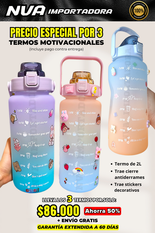3 TERMOS MOTIVACIONALES A PRECIO ESPECIAL