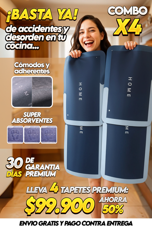 COMBO X4 DE TAPETES ANTIDESLIZANTES