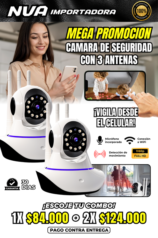 MEGA PROMOCION DE CAMARA DE SEGURIDAD DE 3 ANTENAS