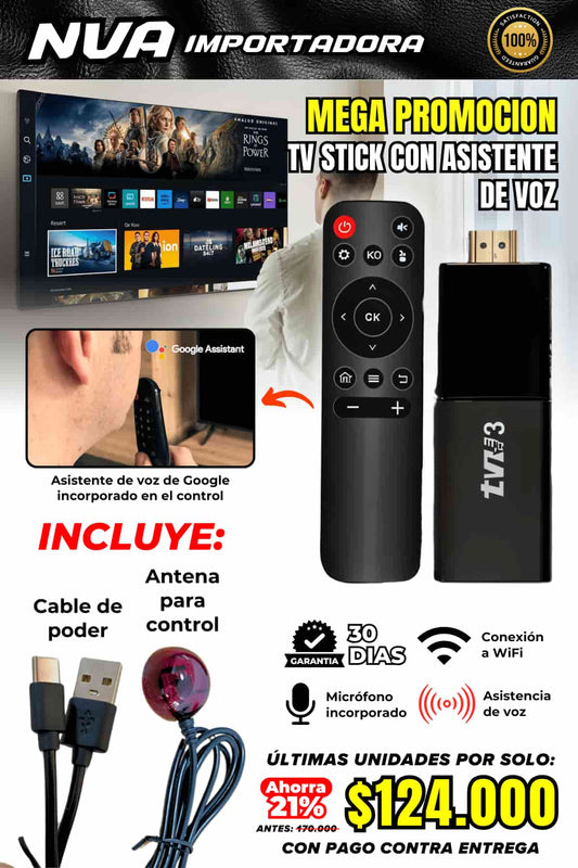 MEGA PROMOCION DE TV STICK CON ASISTENTE DE VOZ.