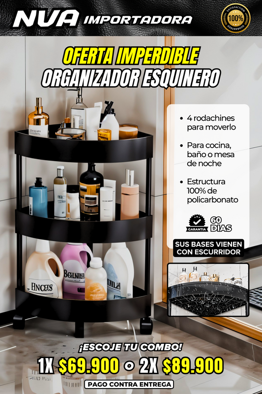 ORGANIZADOR ESQUINERO DE 3 NIVELES