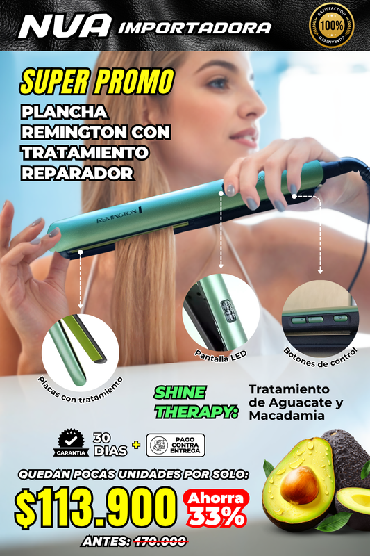 PLANCHA REMINGTON CON TRATAMIENTO DE AGUACATE