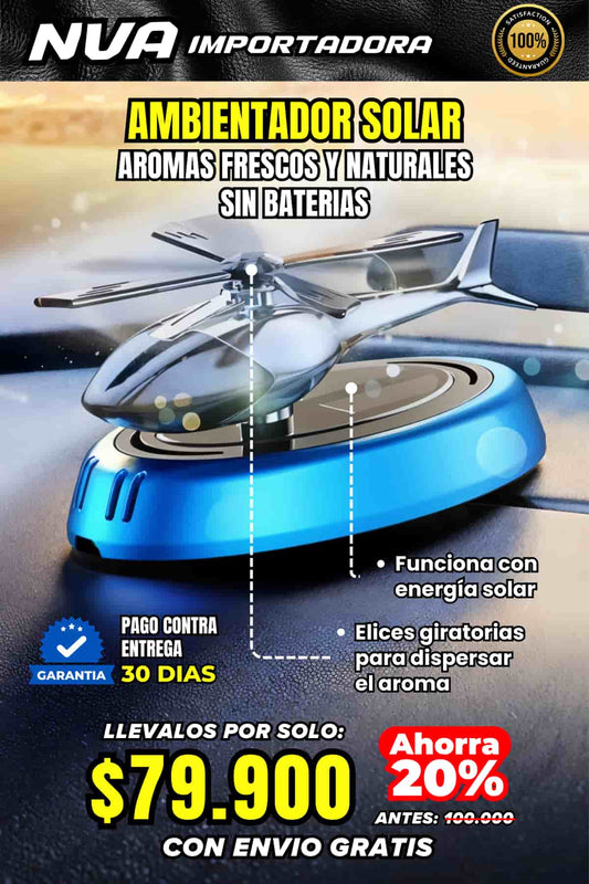 PRECIO ESPECIAL AMBIENTADOR SOLAR TIPO HELICOPTERO