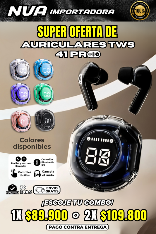 SUPER OFERTA AURICULARES TWS 41 PRO