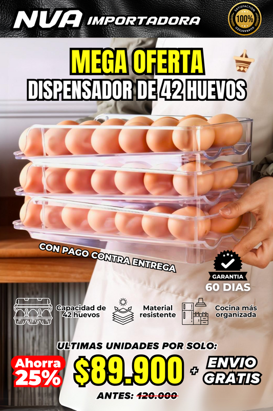 SUPER OFERTA DISPENSADOR DE 42 HUEVOS