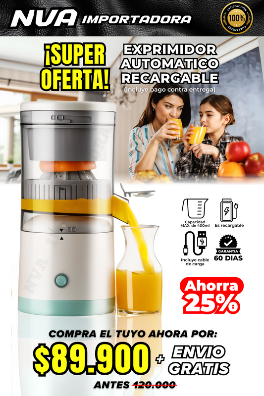SUPER OFERTA EXPRIMIDOR AUTOMATICO RECARGABLE